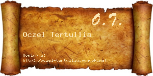 Oczel Tertullia névjegykártya